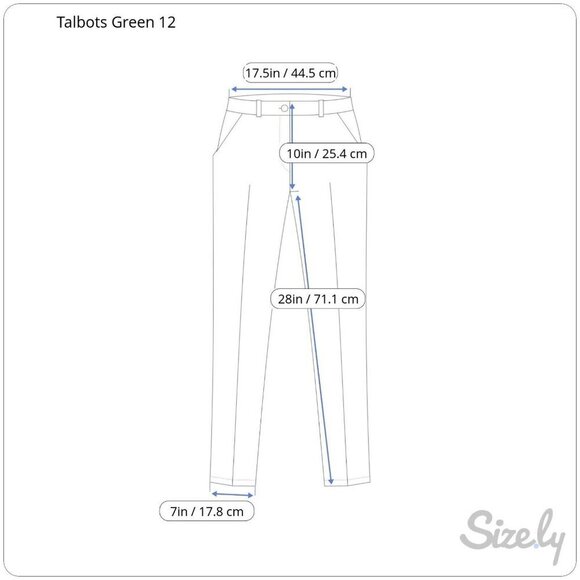 Talbots Womens Size 12 Green Flat Front Pockets Ankle Zip Jeans Casual Pants - Picture 3 of 10